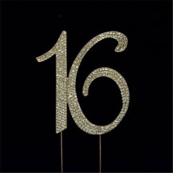 Monogram Cake Toppers - Gold Rhinestone - 16 - Picture 14 of 14